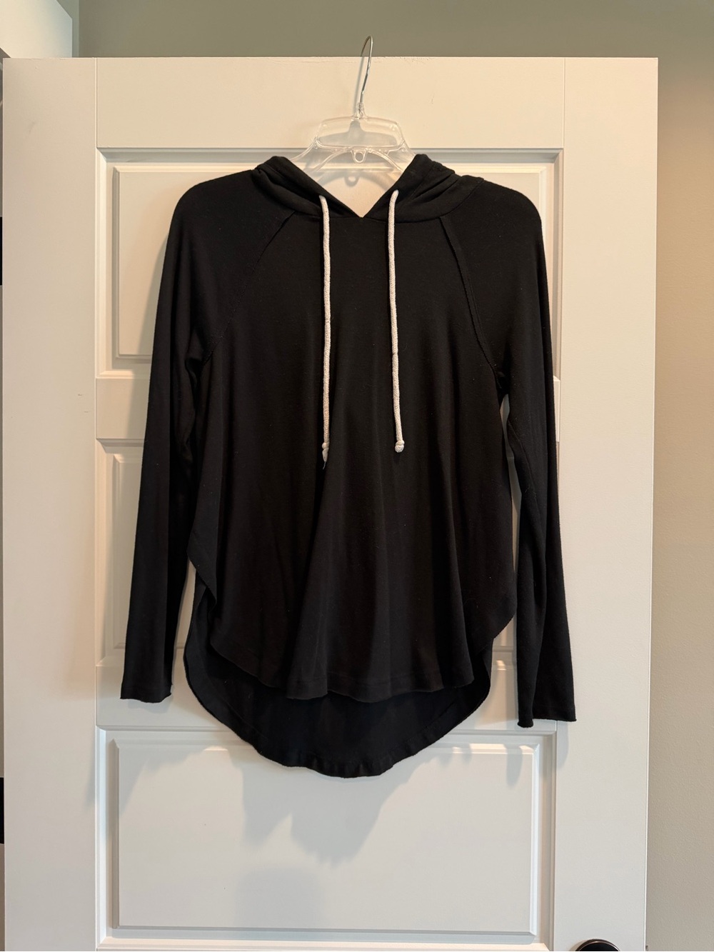 Mossimo Supply Co. Black Hooded Long Sleeve Top
